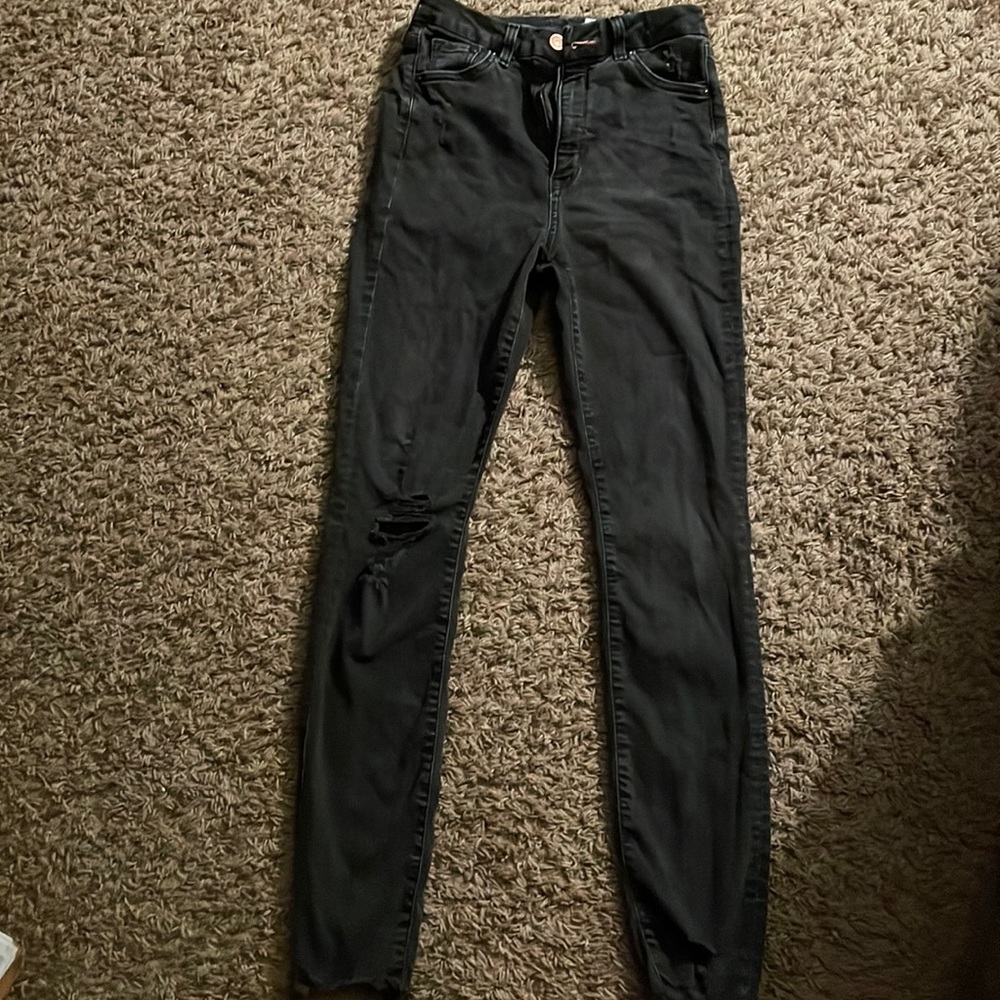 Black Ripped Jeans, Size 4 (US)